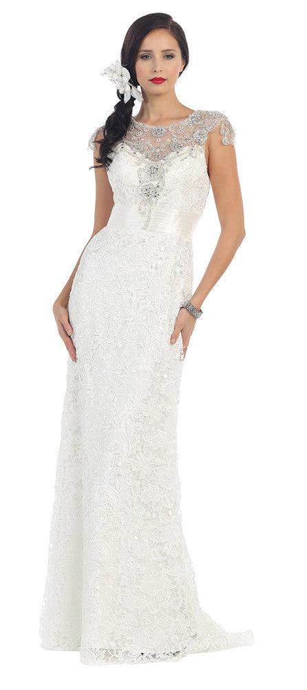 Fully Lace Plus Size Wedding Dress