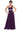 One Shoulder Long Prom Empire Dress - The Dress Outlet Elizabeth K Eggplant