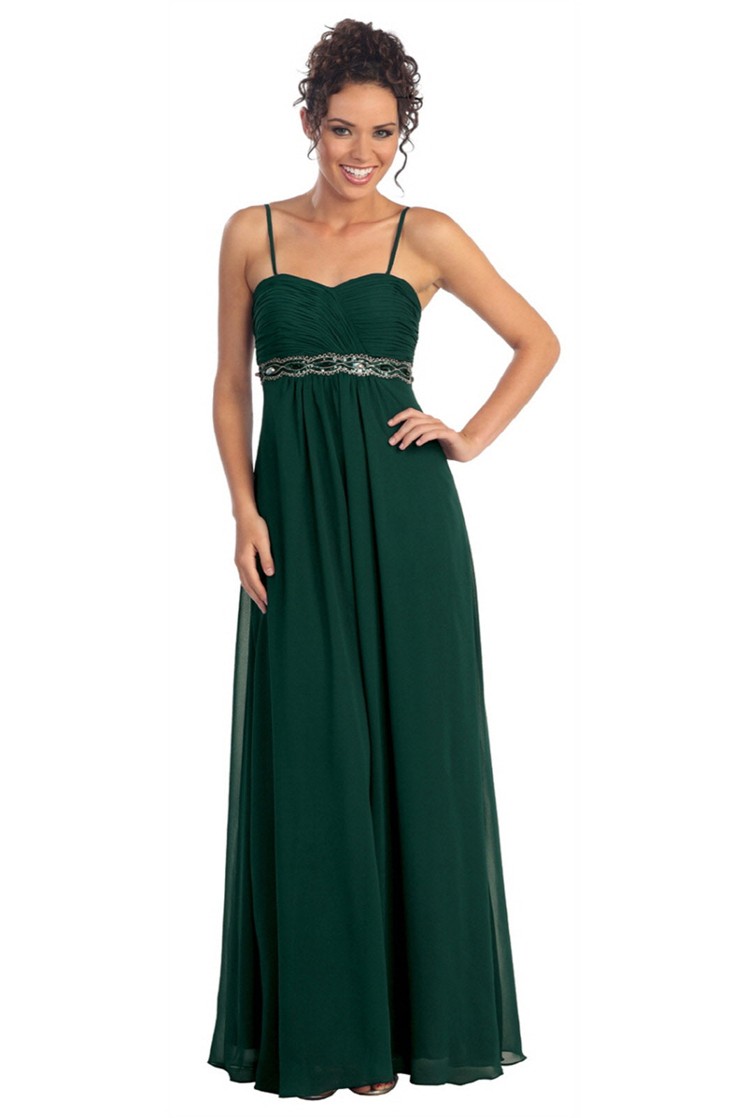 Long Prom Dress Accented with Jewel