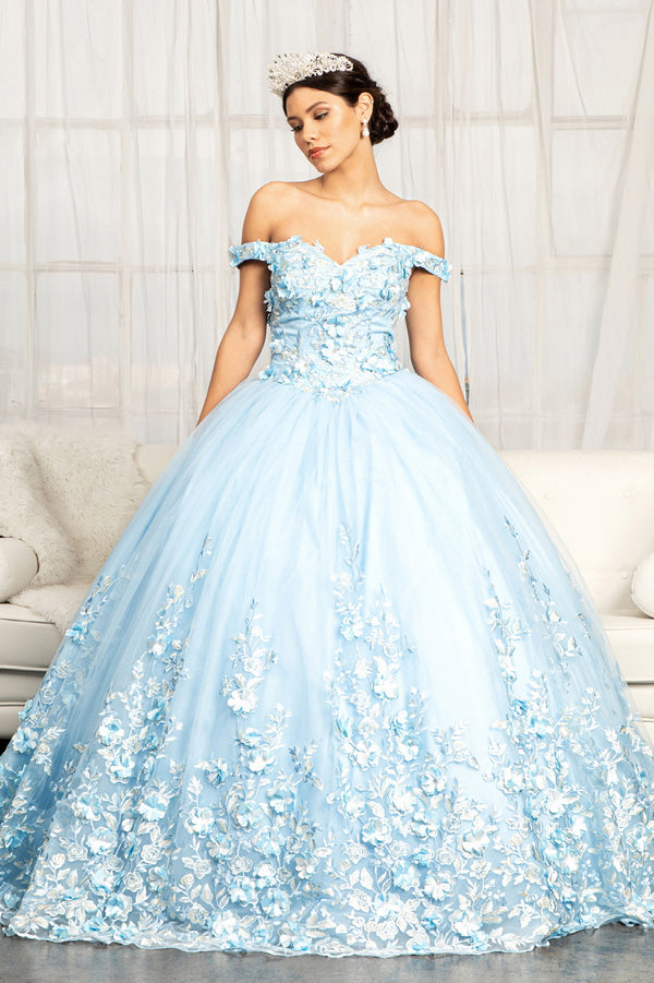Quinceanera Off Shoulder Long Dress