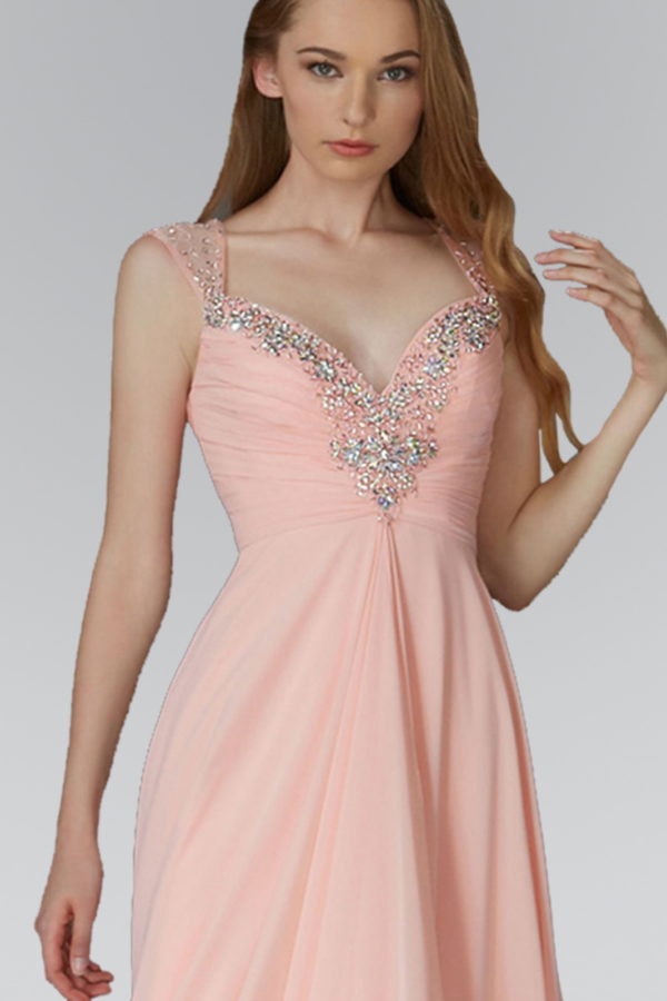 Long Sleeeveless Chiffon Prom Formal Dress
