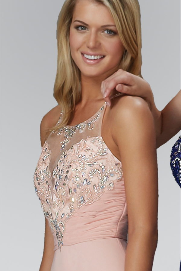 Prom Long Chiffon Spaghetti Straps Evening Formal Dress