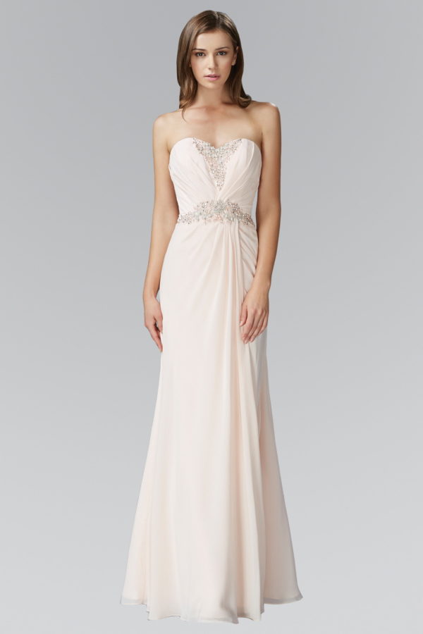Strapless Sweetheart Long Formal Dress