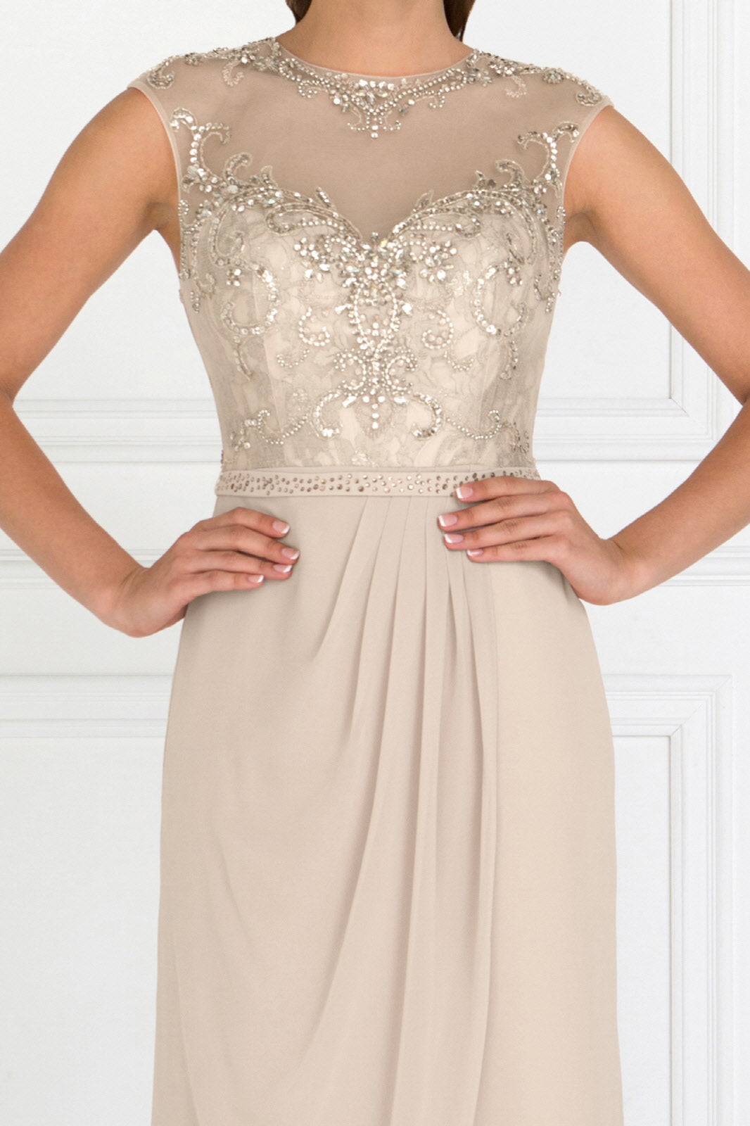 Long Prom Dress Formal Evening Gown - The Dress Outlet Elizabeth K Gold
