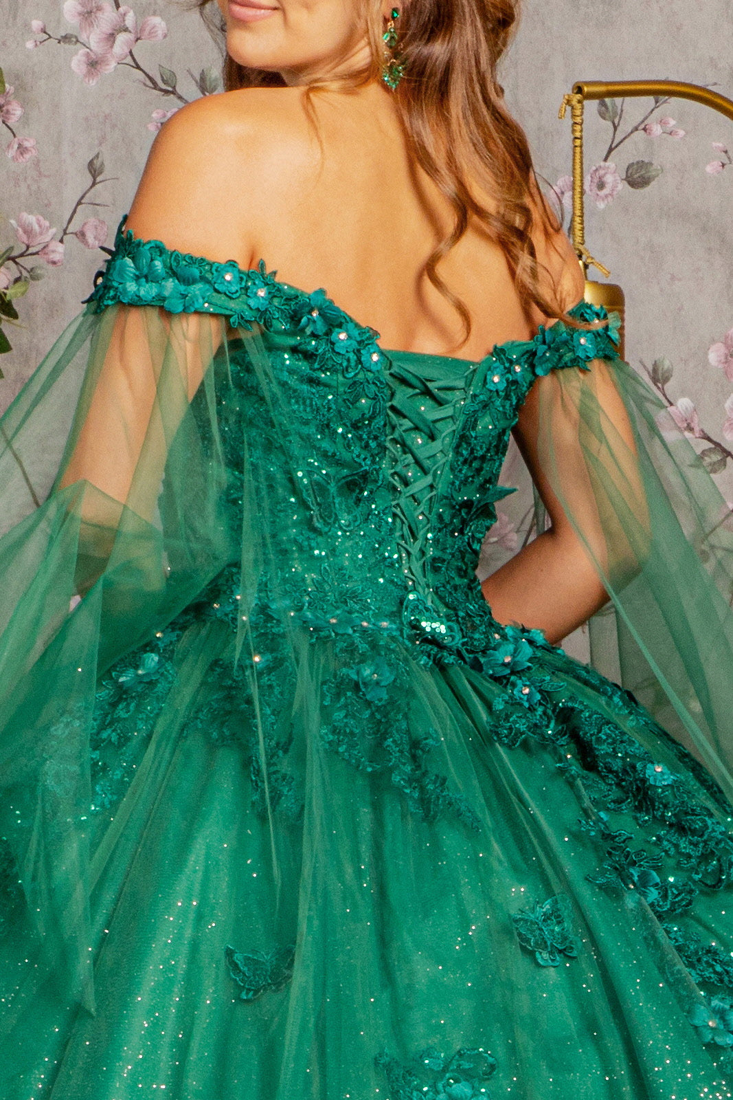Long Quinceanera Dress Glitter Ball Gown