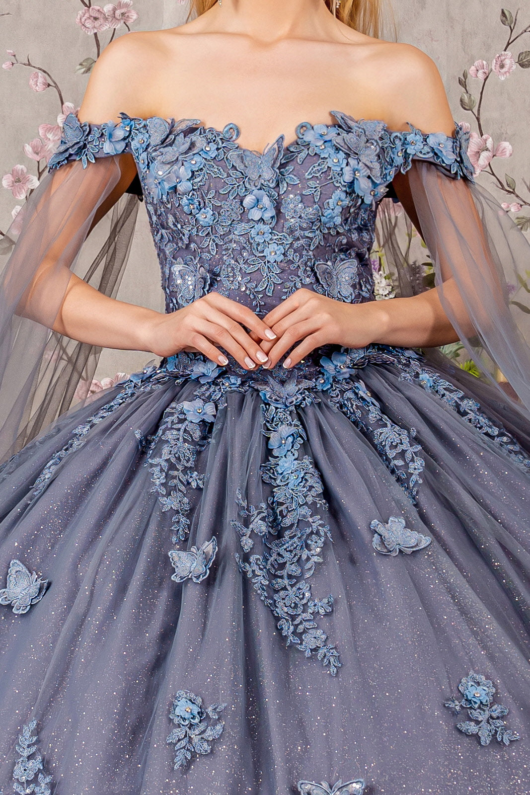 Long Quinceanera Dress Glitter Ball Gown