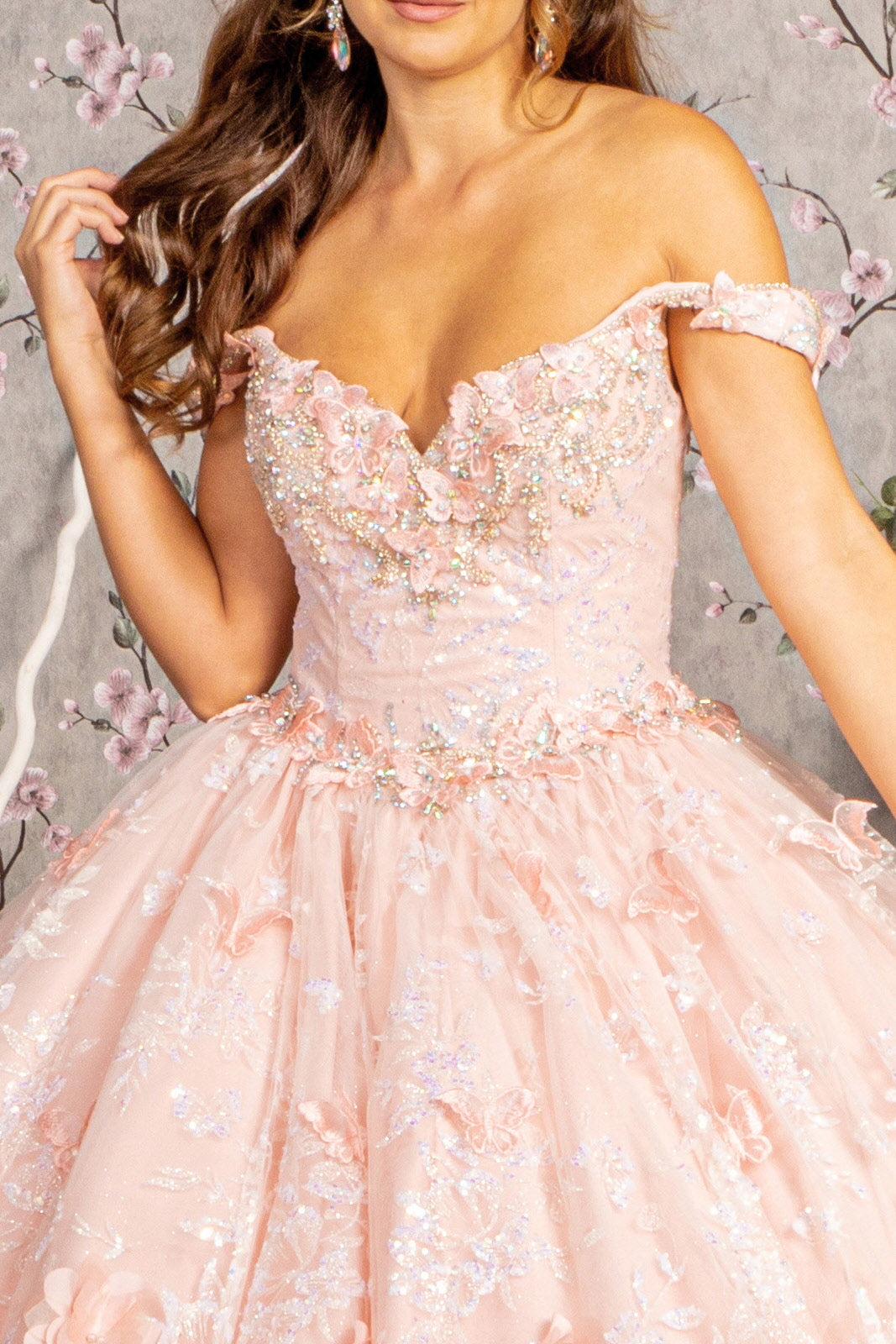 Long Sweet 16 Sequin Quinceanera Ball Gown