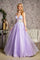 Prom Dresses Sequin Glitter V back A line Long Prom Dress Lilac