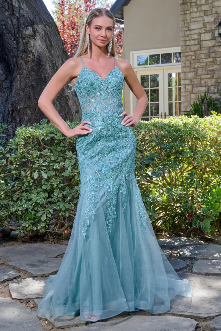 GLS GL3692 Sequin Long Formal Floral Prom Dress The Dress Outlet GLS GL3692 Sequin Long Formal Floral Prom Dress The Dress Outlet