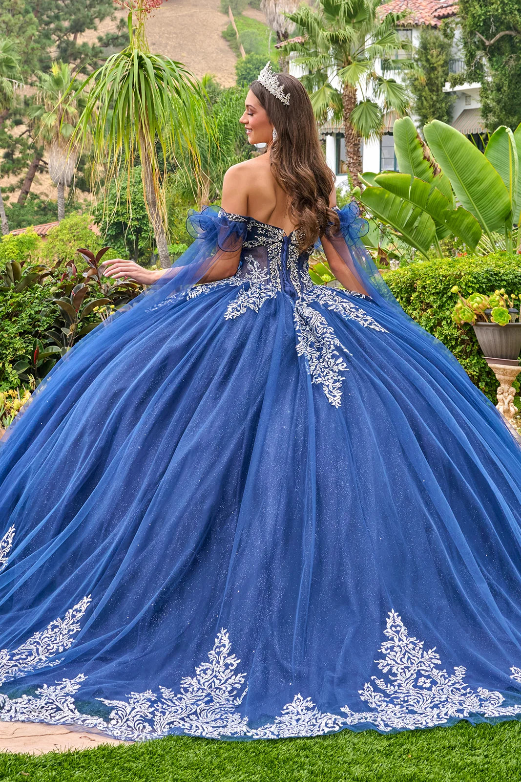 Sweetheart Ball Gown Tulle Quinceanera Dress by GLS 3752 in Navy