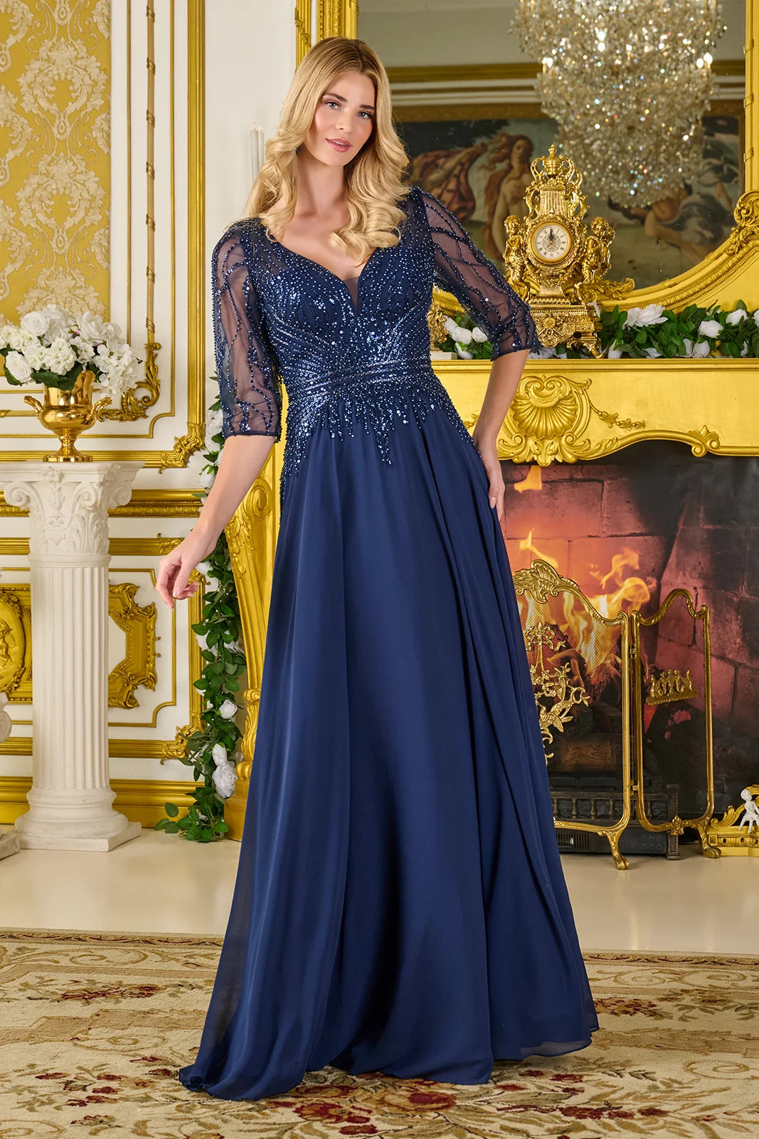 Bride Dresses Navy Glitter Bridesmaid Dresses Elegant Ruffle Sleeves Maxi Sequin Mother Of The Bride Groom Bride Dresses Navy Glitter Bridesmaid Dresses Elegant Ruffle Sleeves Maxi Sequin Mother Of The Bride Groom