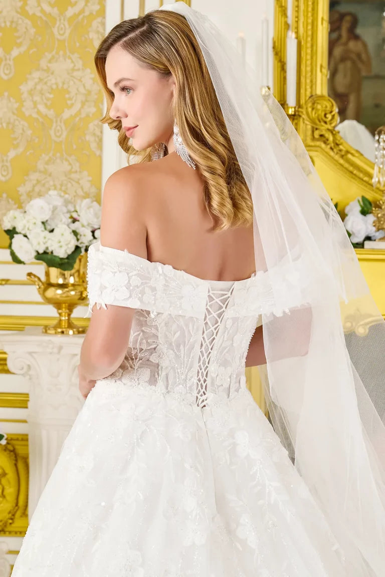 Wedding Dresses Glitter Ball Gown Bridal Sequin Beaded Wedding Dress Off White