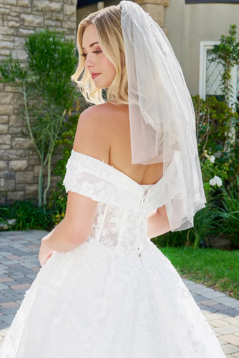 Wedding Dresses  Glitter Long Beaded Sequin Bridal Ball Gown Wedding Dress  Off White