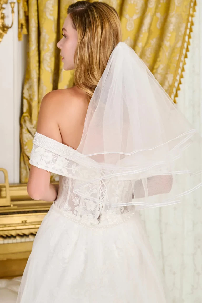 Wedding Dresses Lace Long Bridal Fitted Corset Sequin Wedding Dress Off White