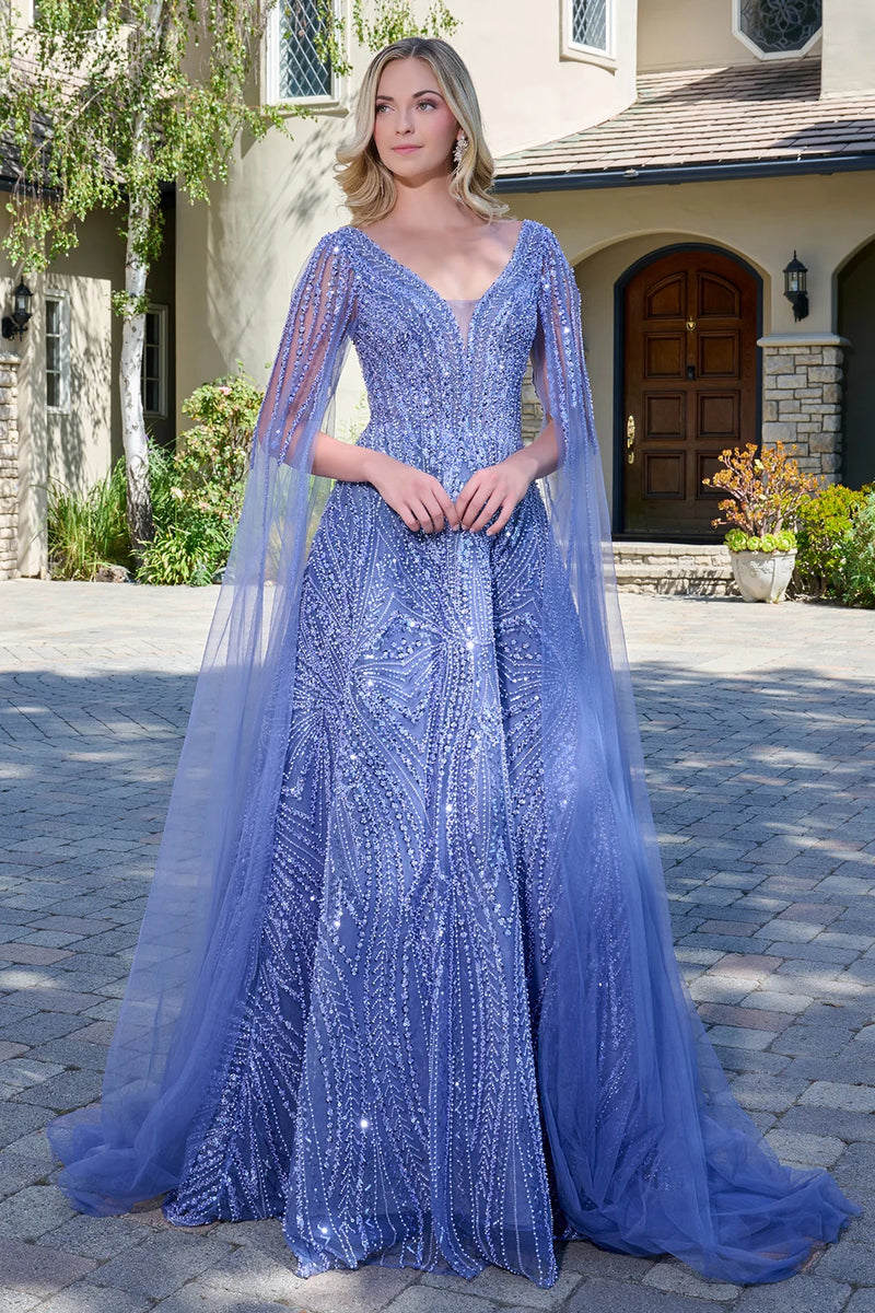MASU Sparkling Gown 25SS サイズ：L gl3833-smoky-blue-1o-floor-
