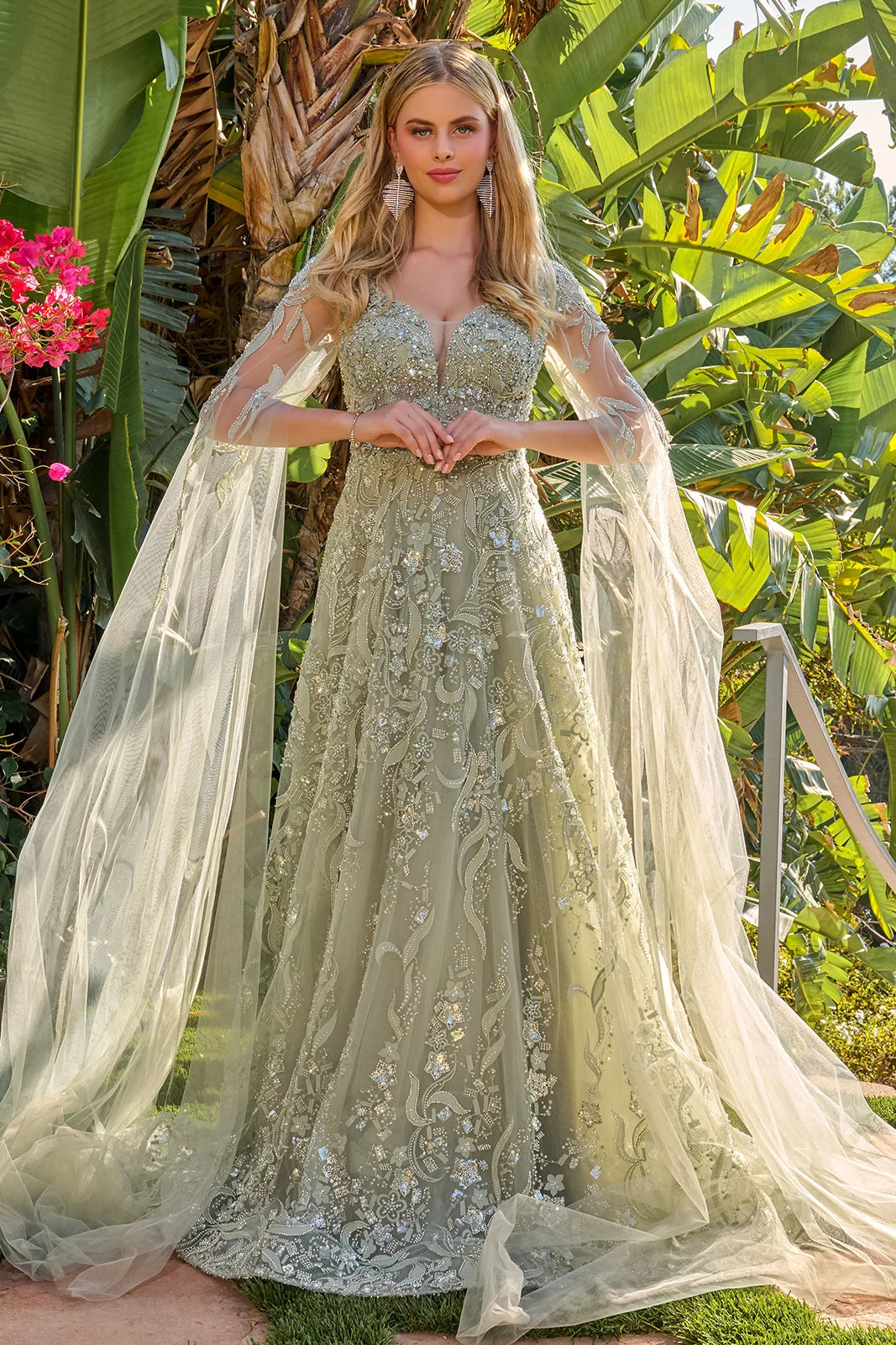 Mother of the Bride Dresses Applique Long Formal Beaded Sequin Mother of the Bride Dress Sage