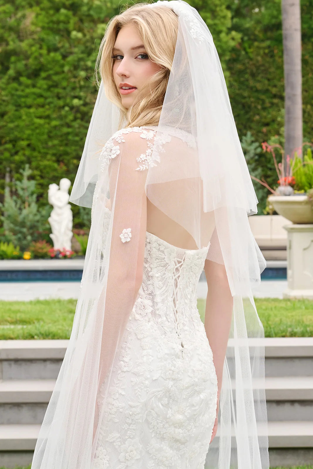 Illusion Floor-Length Lace Wedding Mermaid GLS GL3844