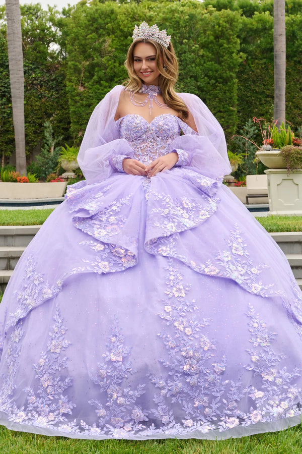 Sweetheart Floor-Length Tulle Quinceanera Ball Gown GLS GL3847