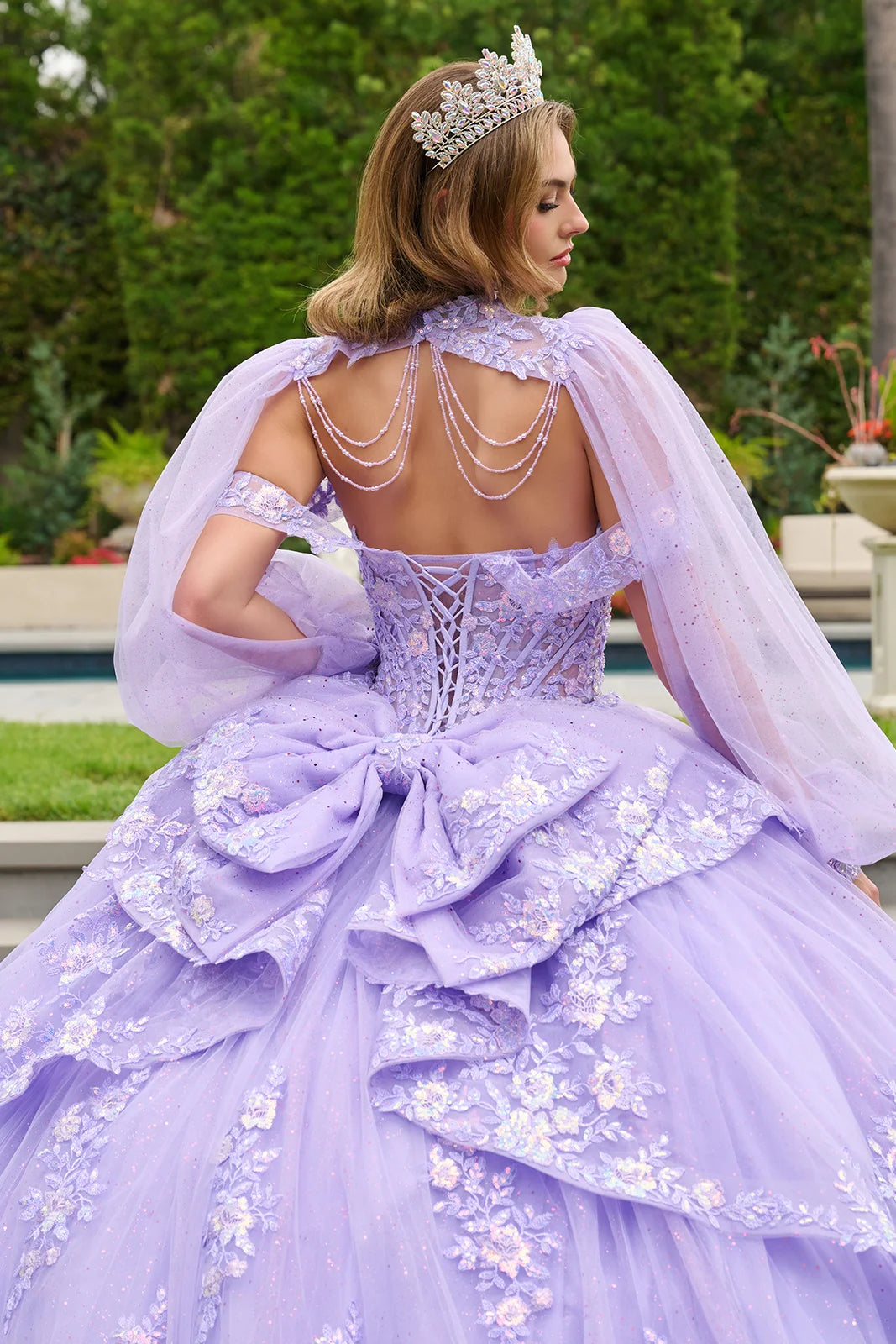 Sweetheart Floor-Length Tulle Quinceanera Ball Gown GLS GL3847