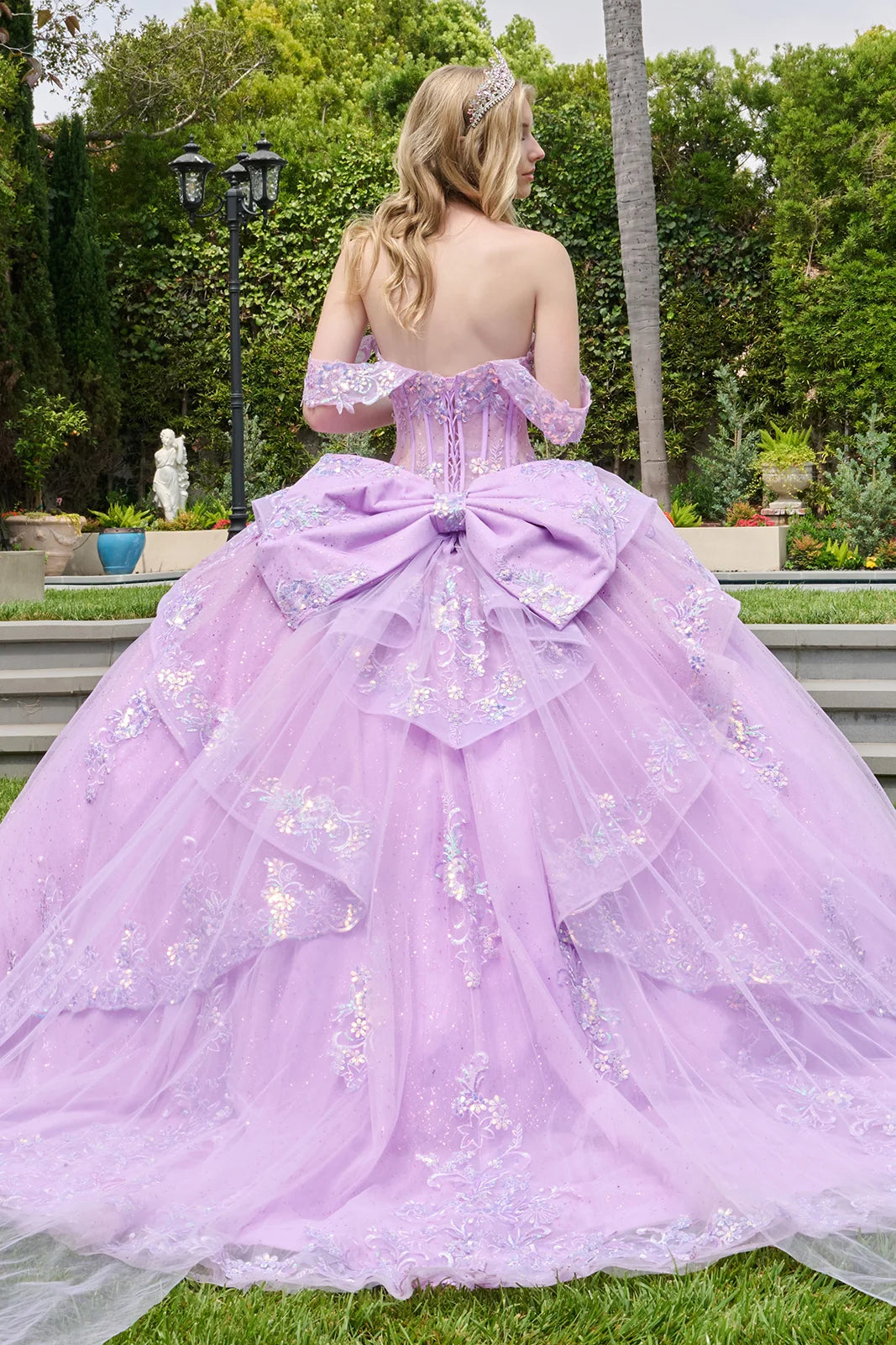 Sweetheart Floor-Length Tulle Quinceanera Ball Gown GLS GL3848