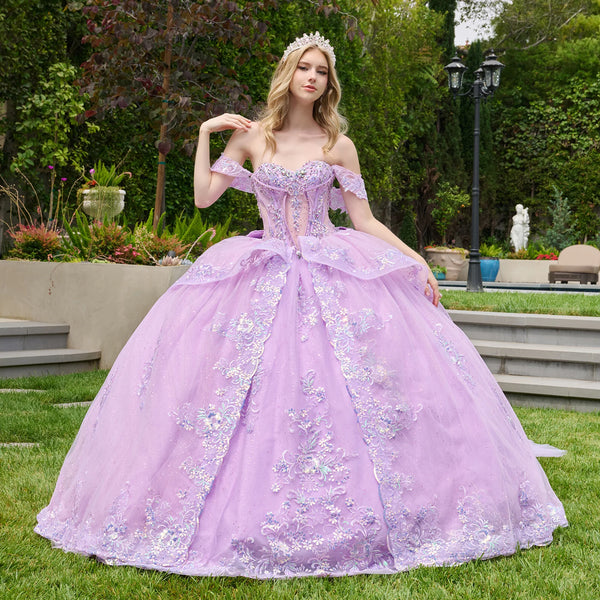 Sweetheart Floor-Length Tulle Quinceanera Ball Gown GLS GL3848