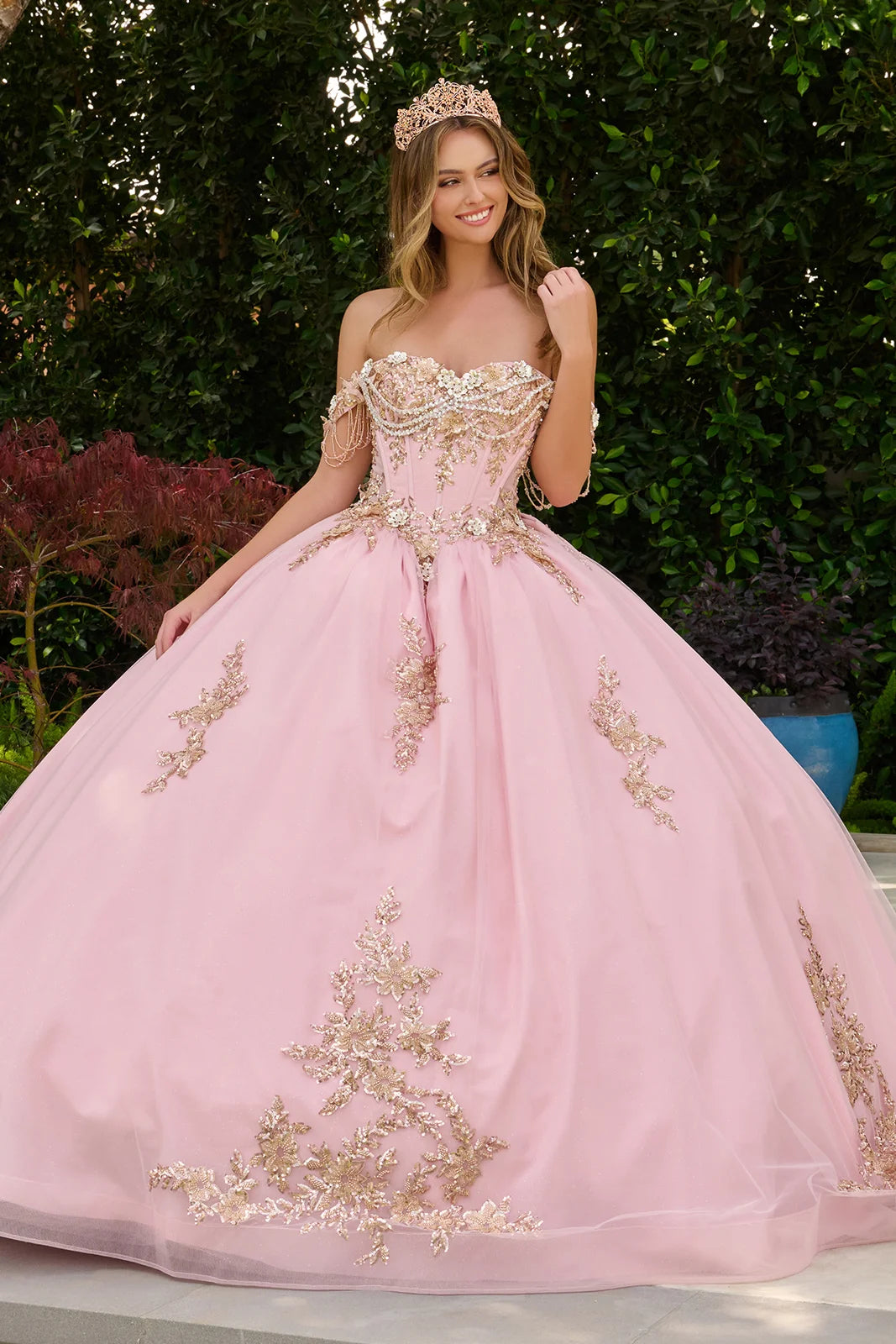 Sweetheart Floor-Length Tulle Quinceanera Ball Gown GLS GL3849