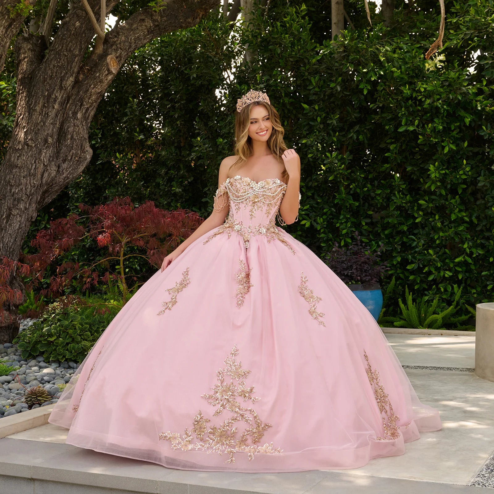 Sweetheart Floor-Length Tulle Quinceanera Ball Gown GLS GL3849