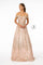 Glitter Embellished A-Line Prom Long Dress - The Dress Outlet Elizabeth K