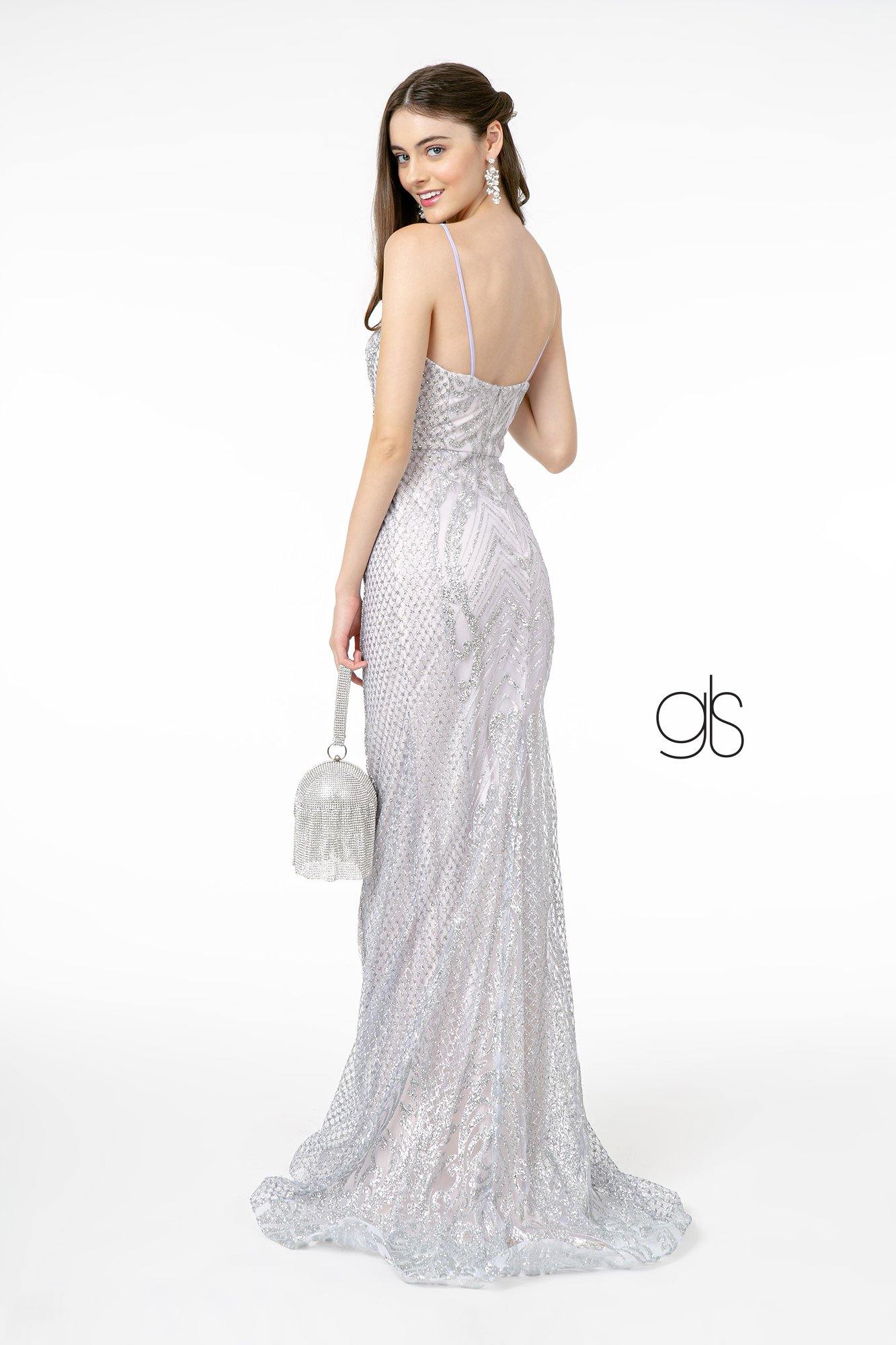 Glitter Mesh Sweetheart Mermaid Long Prom Dress