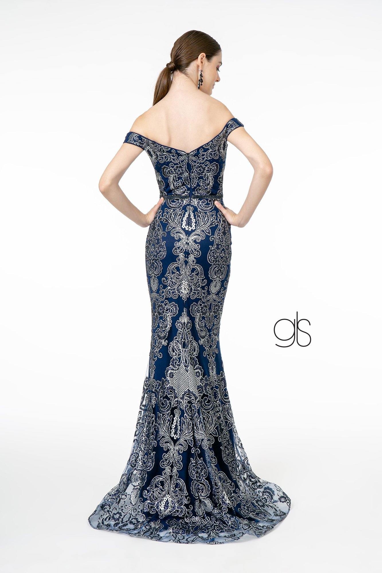 strapless open back dress Charming Mermaid V Neck Gradient Sequins Long Prom Dresses AB100608 –  Anniebride main image 0