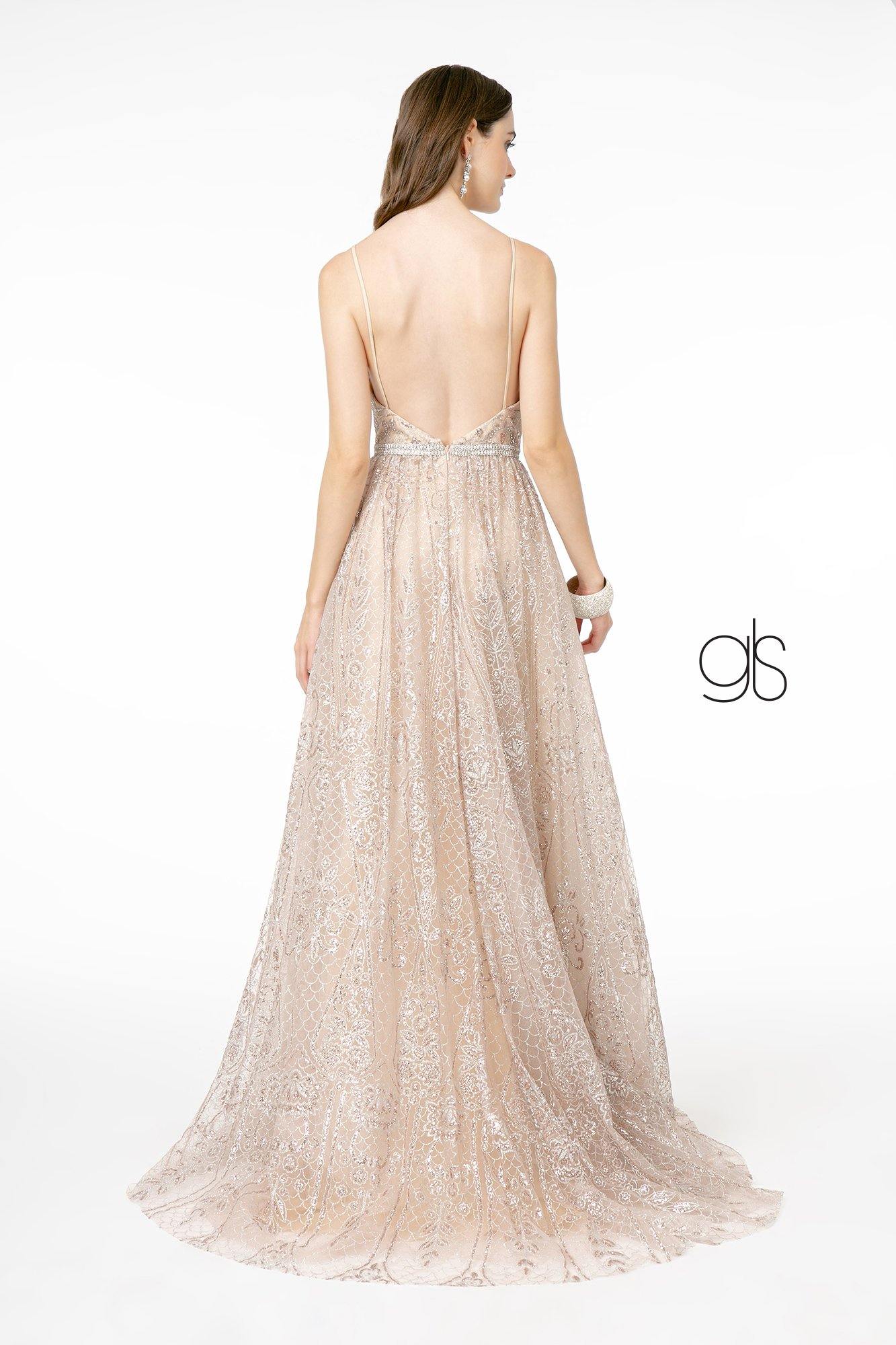 Glittter Mesh Long Prom Dress