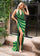 Prom Dresses Prom Fitted Long Formal Beaded Slit Dress Emerald