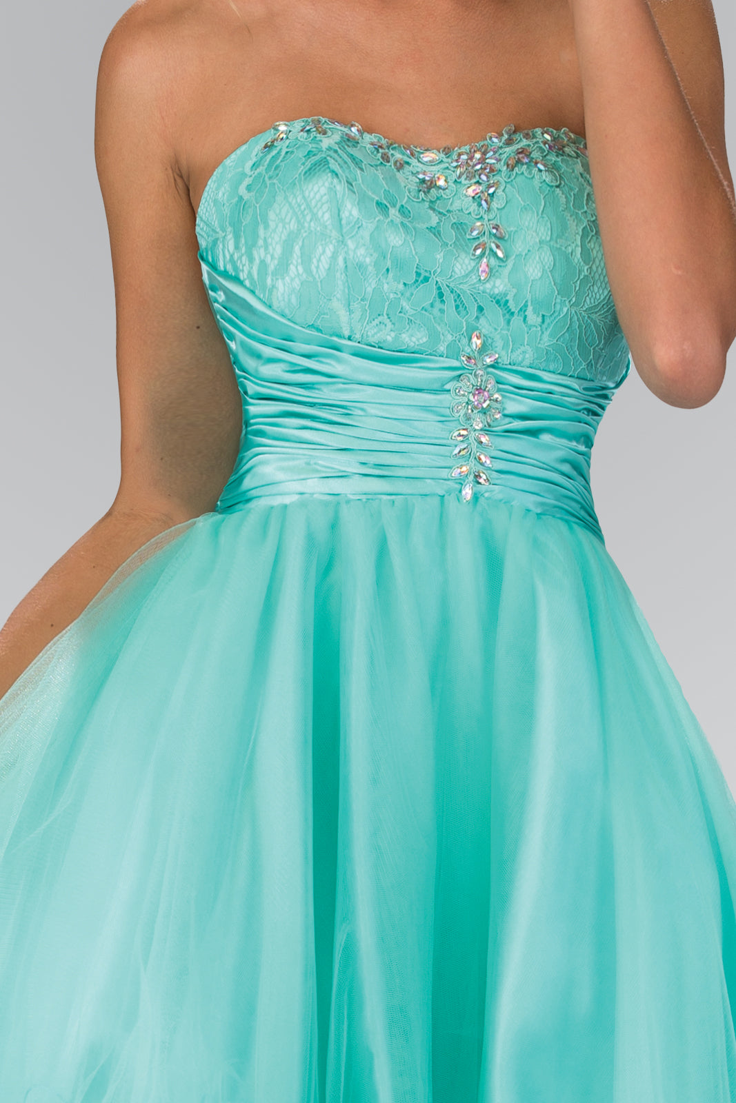 Short Pleated Cocktail Party Prom Dress