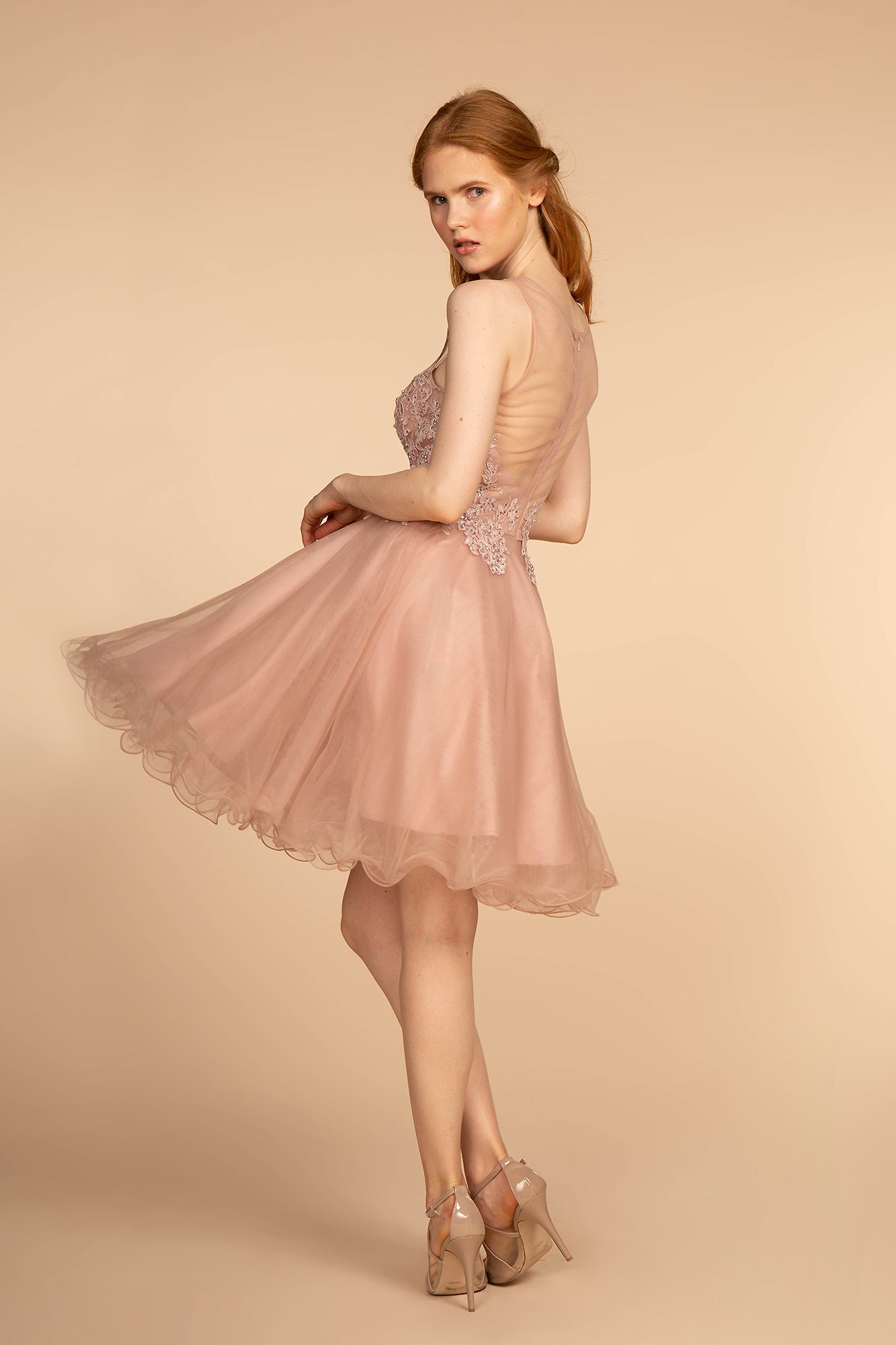 Silver Short Beaded Cocktail Mini Dress for $113.0 – The Dress Outlet