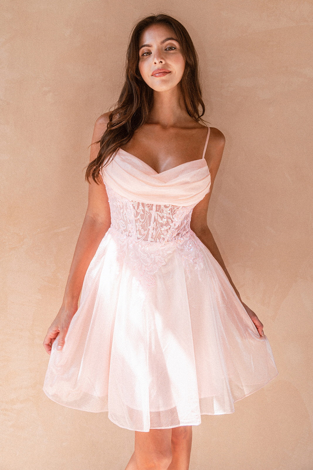 Short Cocktail Glitter Print Homecoming Dress