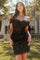 Cocktail Dresses Short Cocktail Homecoming Bodycon Dress Black