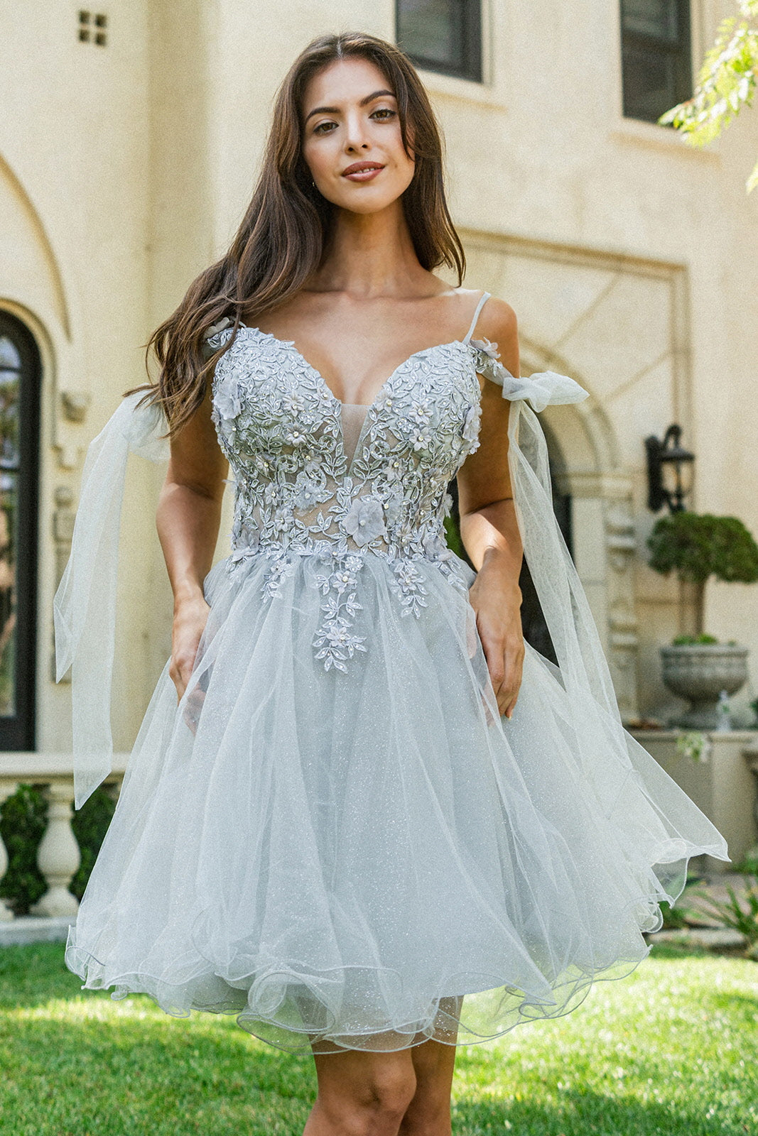 white christmas dresses A-Line Glitter-Floral Short Homecoming Dress -PromGirl Rose Gold / 2XLarge white christmas dresses A-Line Glitter-Floral Short Homecoming Dress -PromGirl Rose Gold / 2XLarge
