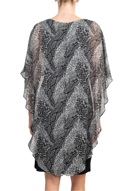 Glamour Nights GVK180 Short Cocktail Cape Dress