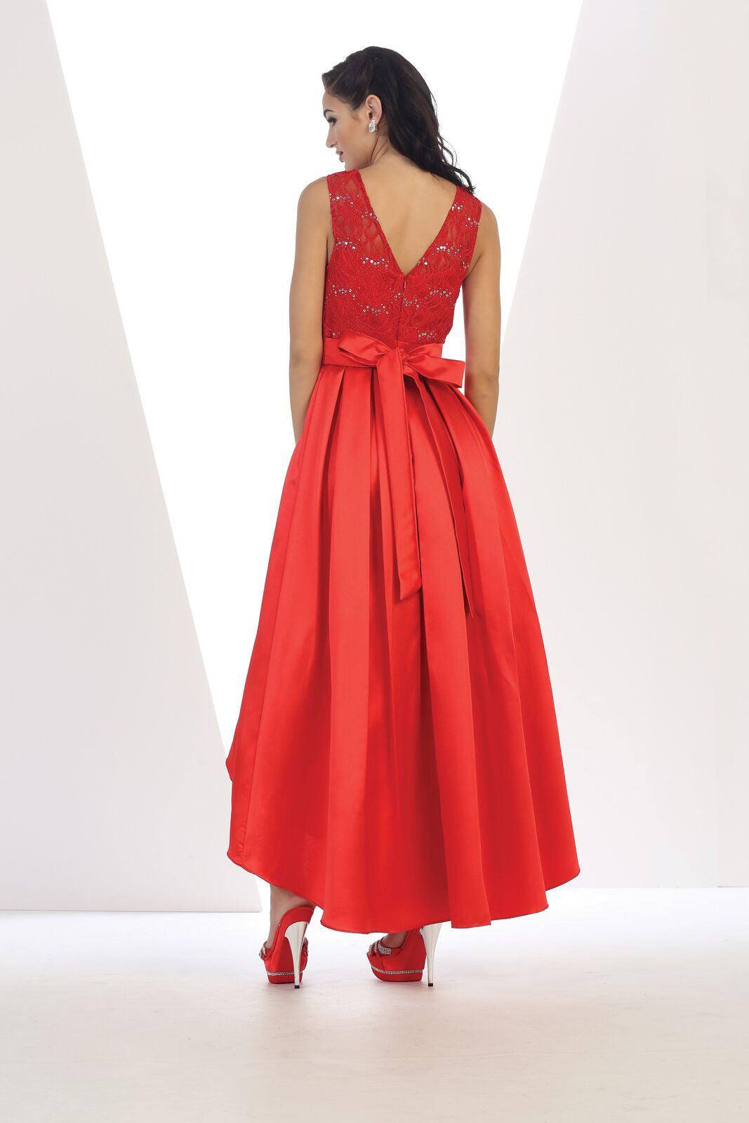 High Low Dress Formal Homecoming Prom Party Gown - The Dress Outlet May Queen