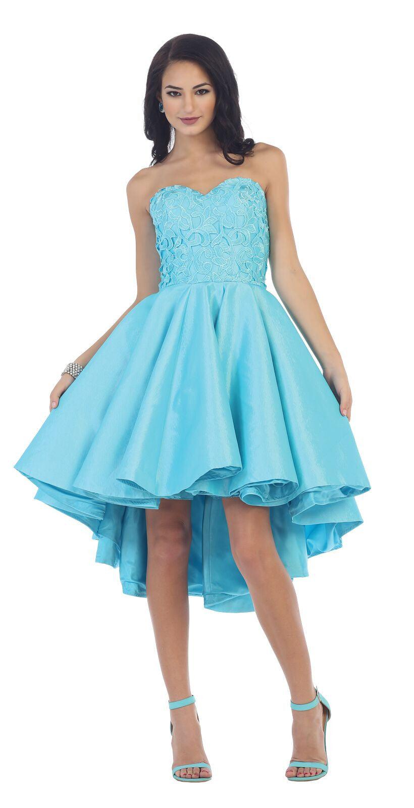 High Low Dresses Homecoming Prom Gown - The Dress Outlet May Queen