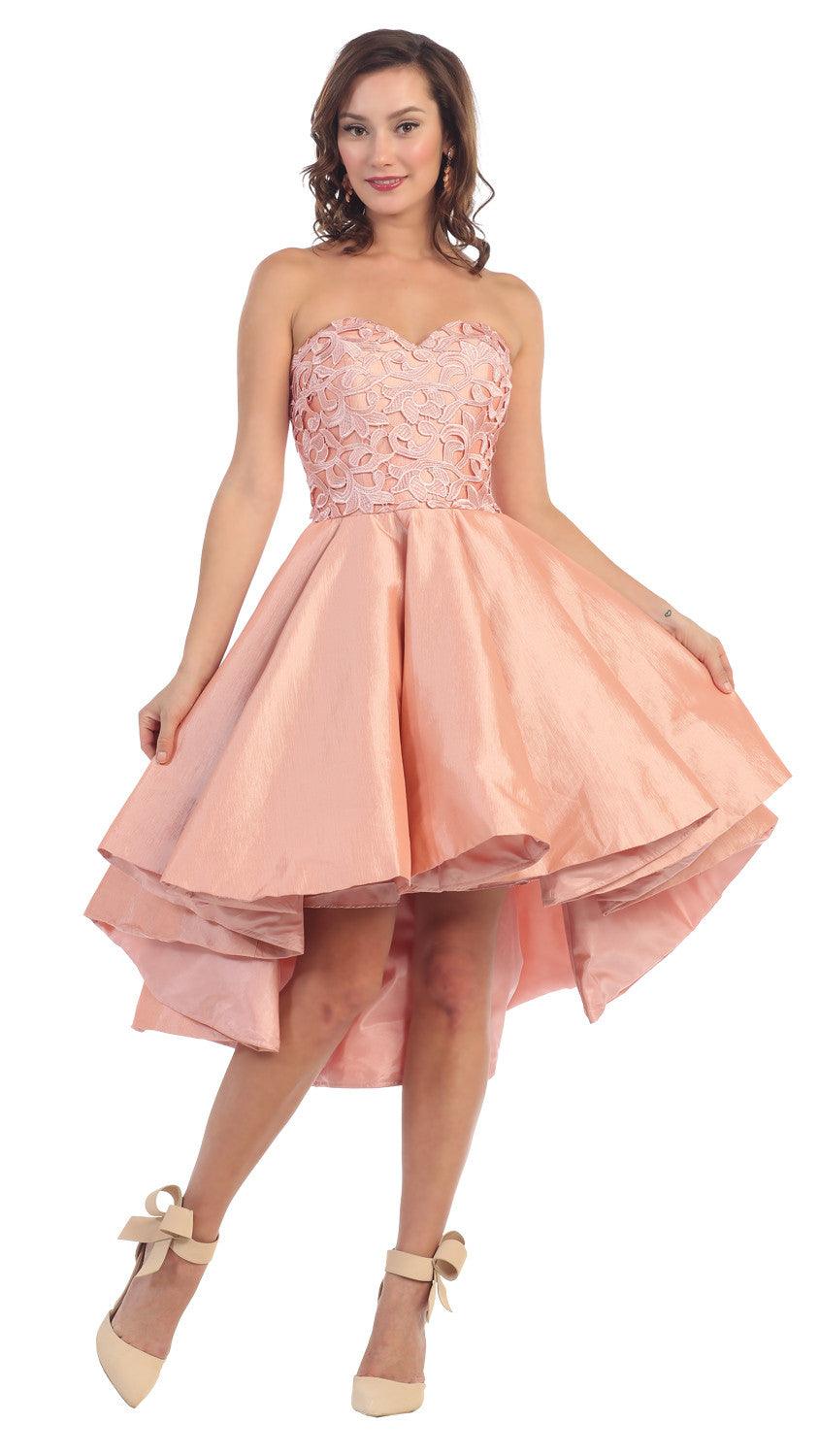 High Low Dresses Homecoming Prom Gown - The Dress Outlet May Queen