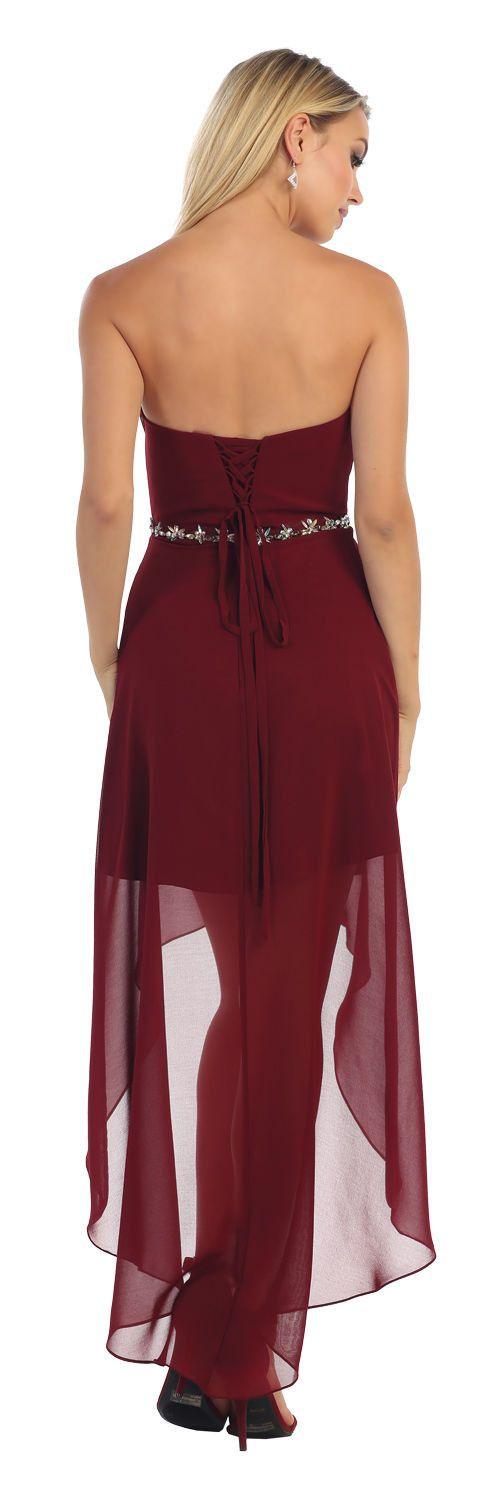 High Low Formal Bridesmaids Plus Size Prom Dress - The Dress Outlet May Queen