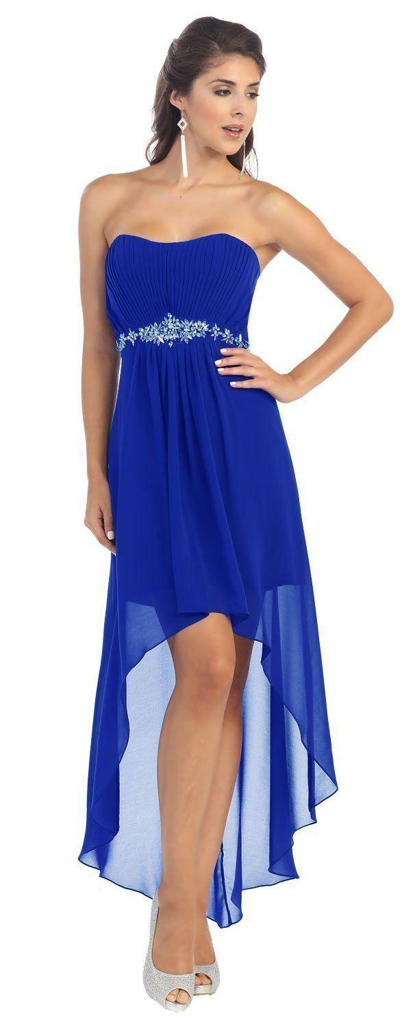High Low Formal Bridesmaids Plus Size Prom Dress - The Dress Outlet May Queen