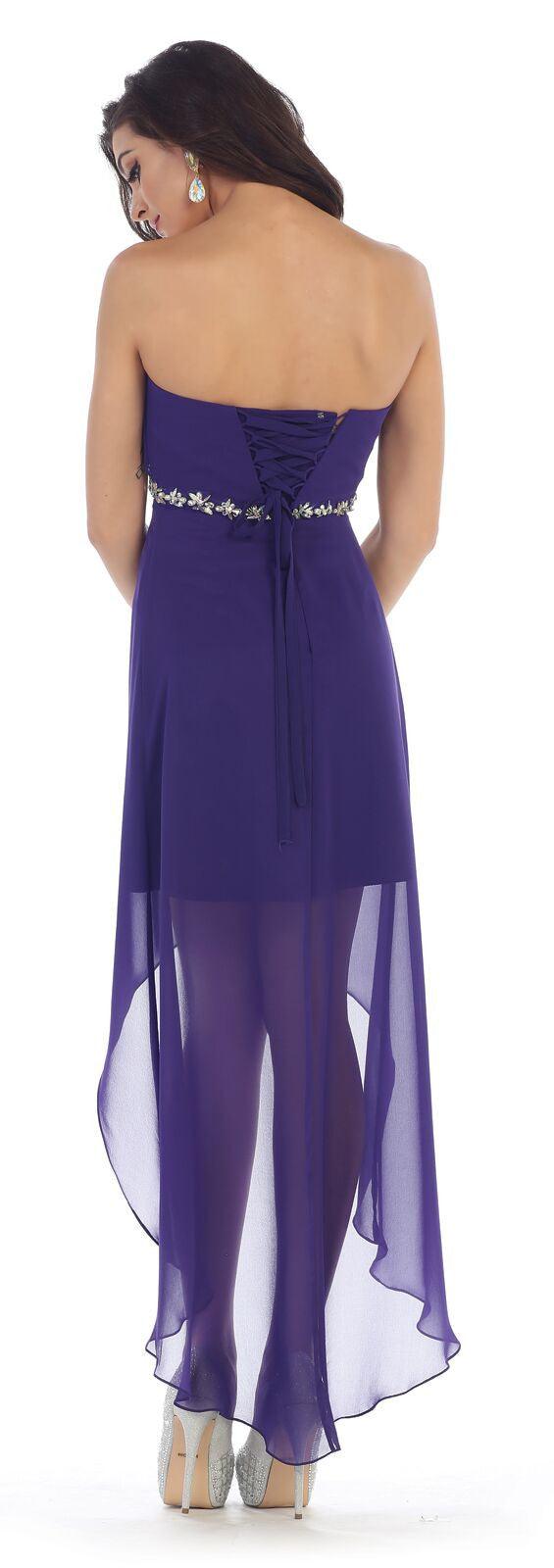 High Low Formal Bridesmaids Plus Size Prom Dress - The Dress Outlet May Queen