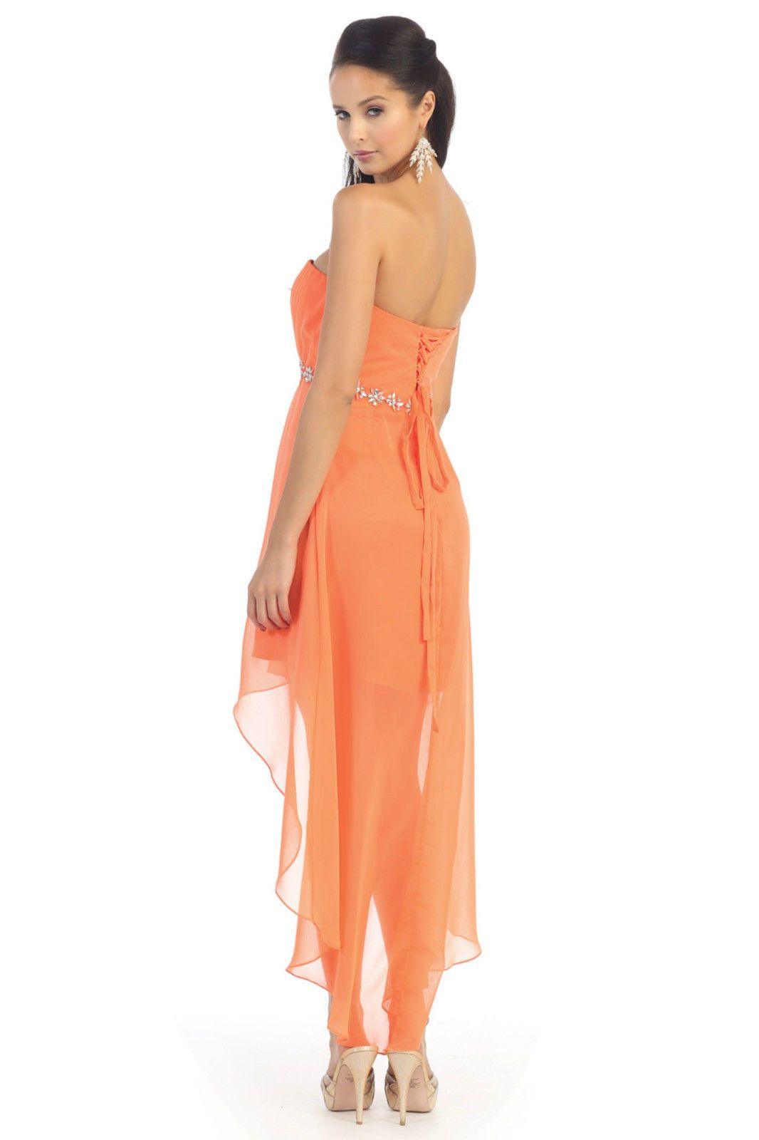 High Low Formal Bridesmaids Plus Size Prom Dress - The Dress Outlet May Queen