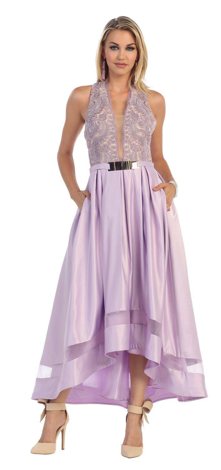 High Low Prom Dress Formal Evening Gown - The Dress Outlet May Queen