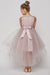 High Low Sequin Embroidered Flower Girls Dress - The Dress Outlet Cinderella Couture
