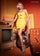 Cocktail Dresses Short Fitted 3D Floral Cocktail Sequin Dress Yellow