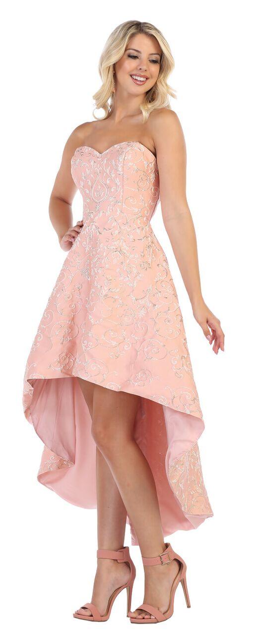 Homecoming High Low Prom Plus Size Formal Dress - The Dress Outlet May Queen
