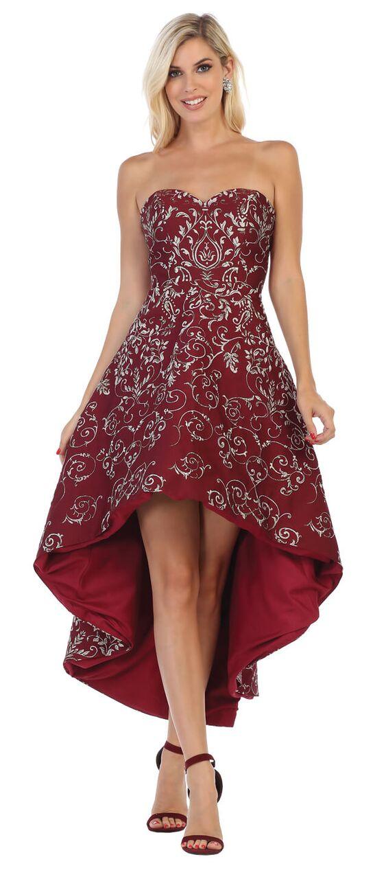 Homecoming High Low Prom Plus Size Formal Dress - The Dress Outlet May Queen